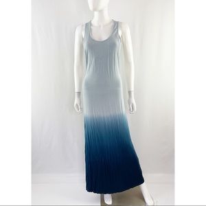 Young Fabulous & Broke Size XS Blue Ombre Dyed Sleeveless Maxi Tank Dress